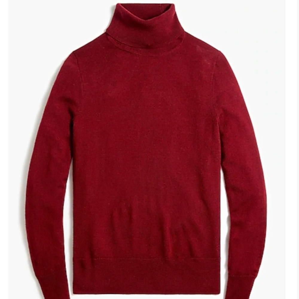 J. Crew Burgundy Turtleneck Sweater with Soft Merino Wool Blend, Size 2X
